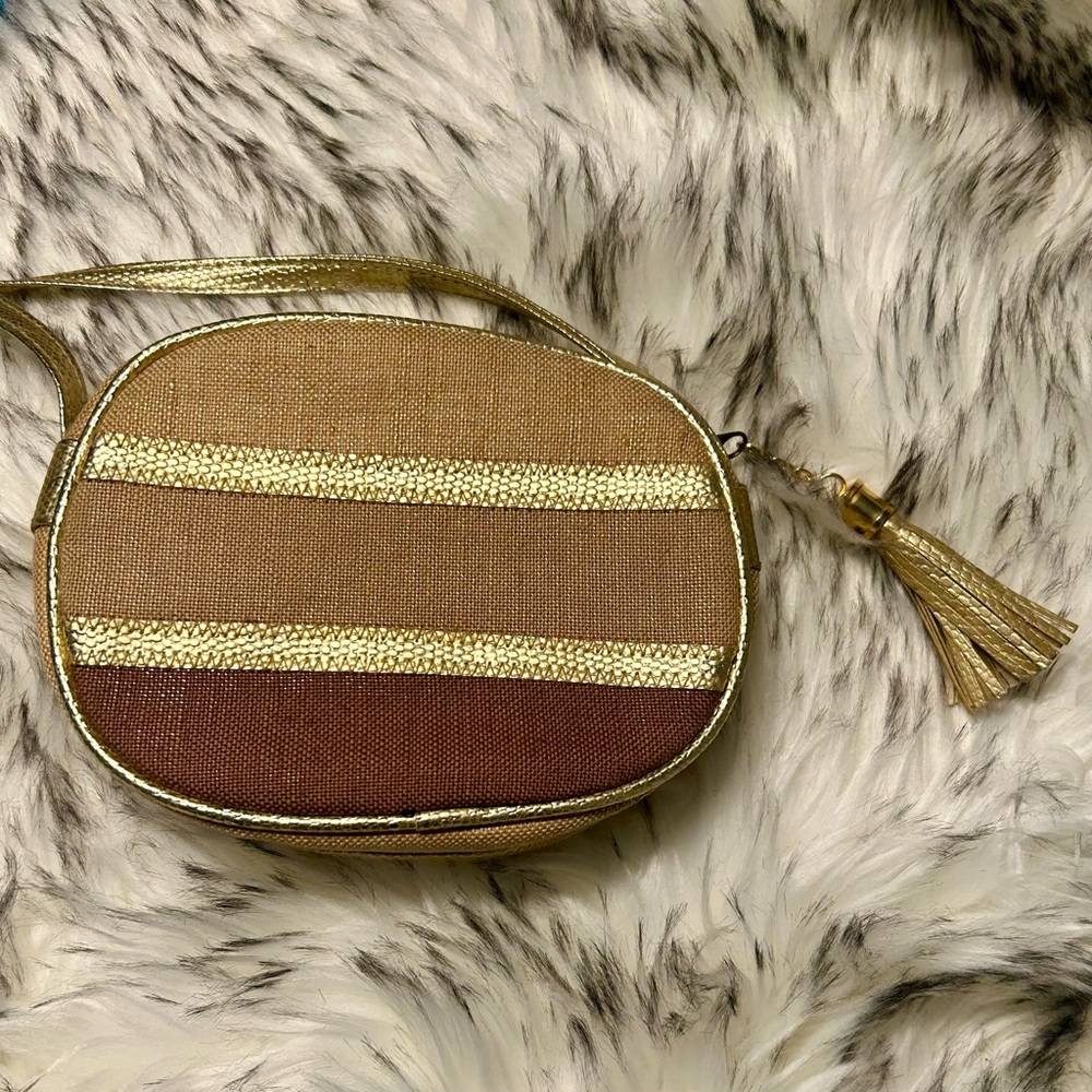 TIANNL VINTAGE GOLD CROSSBODY BAG